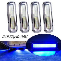 水中LEDボートライト,防水照明,マリンアクセサリー,12V, 2V, 120LED, 4ユニット