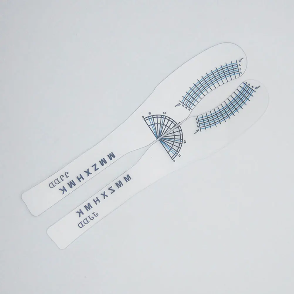 

10Pcs Eyelash Ruler Professional Lash Measuring Tool Accurate Length Curling Degree Eyelash Extension Supplies Lash Crafting