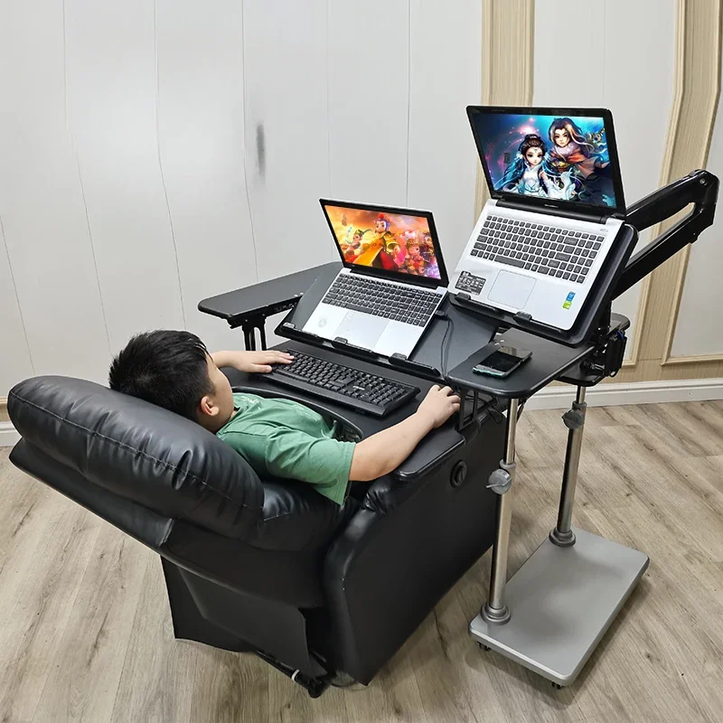 

Space capsule desktop simple computer table mobile lifting bracket household folding lifting lazy cabin