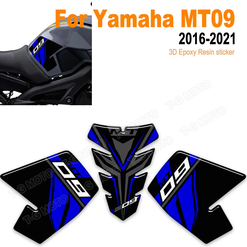 

2016 2017 - 2020 2021 For Yamaha MT09 MT FZ 09 SP Motorcycle Stickers Fuel Oil Kit Tank Grips Pad Protector Sticker Decal