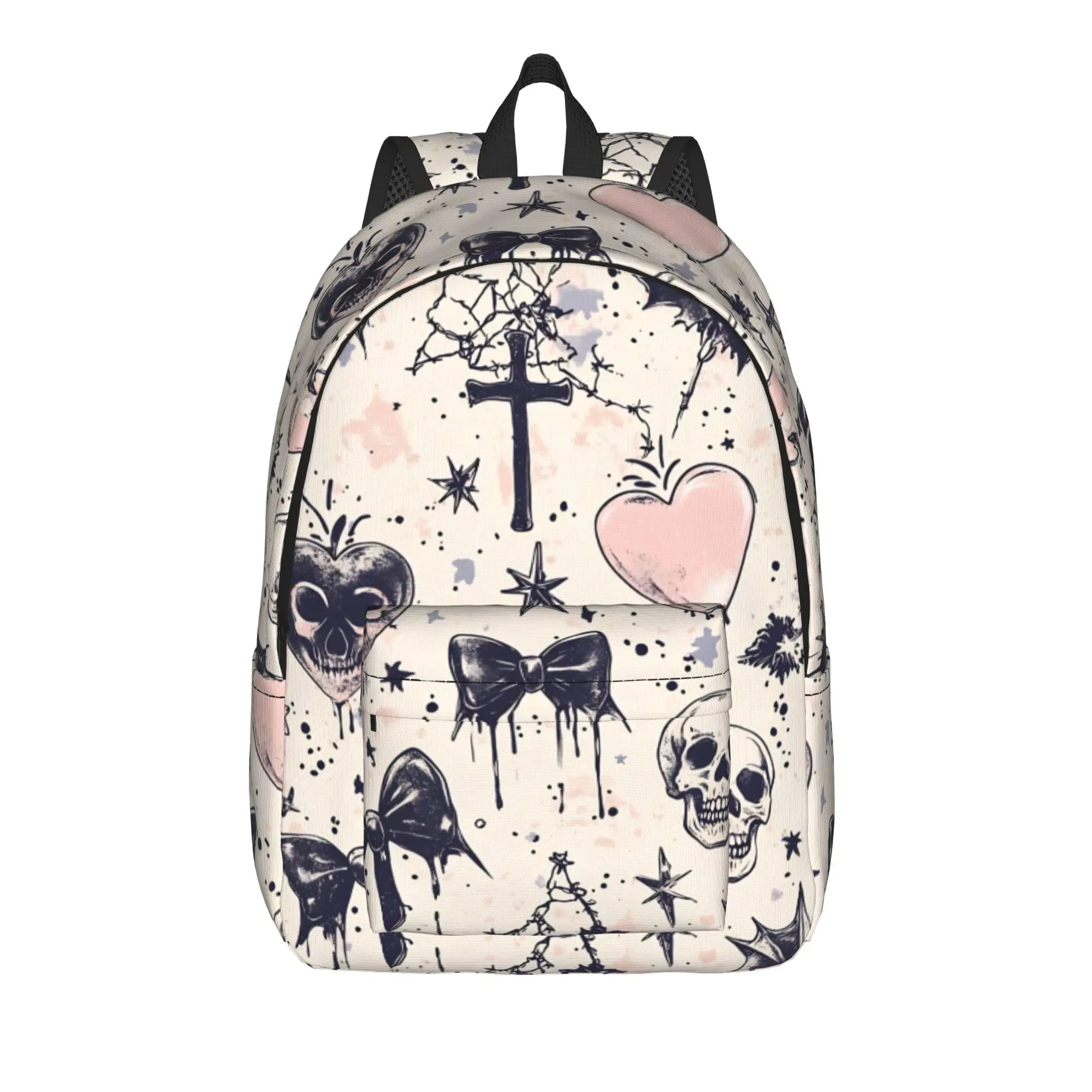 Halloween Gothic Backpack for Men Women High School Hiking Travel Daypack Goth Coquette Laptop Computer Shoulder Bag Outdoor