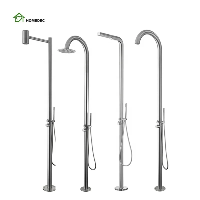 

Hot Sale Outdoor Garden Shower Set Chrome Stainless Steel Tub Shower Faucets For Swimming Pool