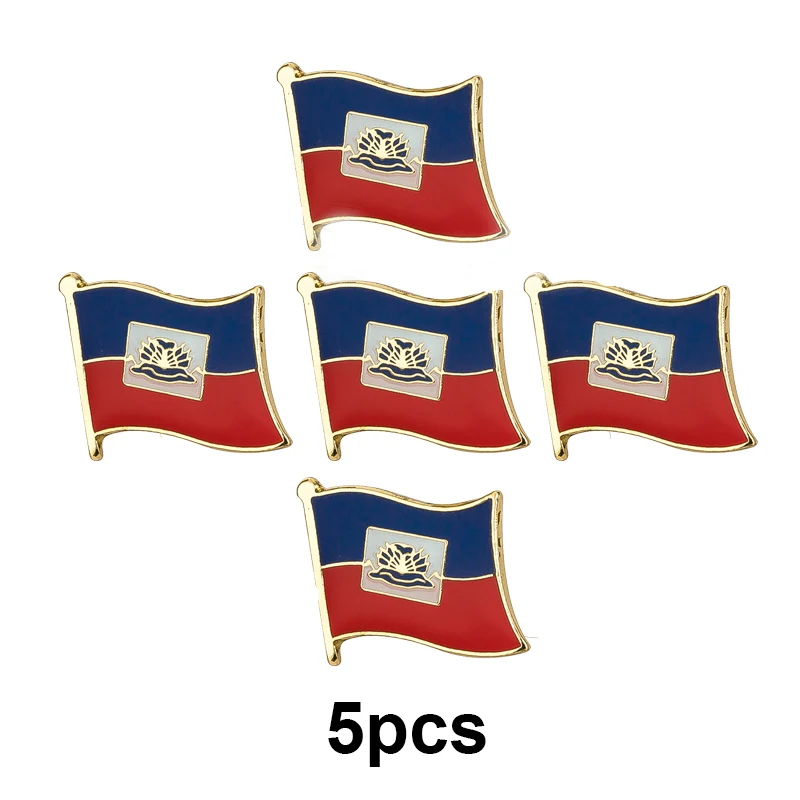 1-100pcs Haiti Flag Lapel Pin Flag badge Brooch Pins Badges