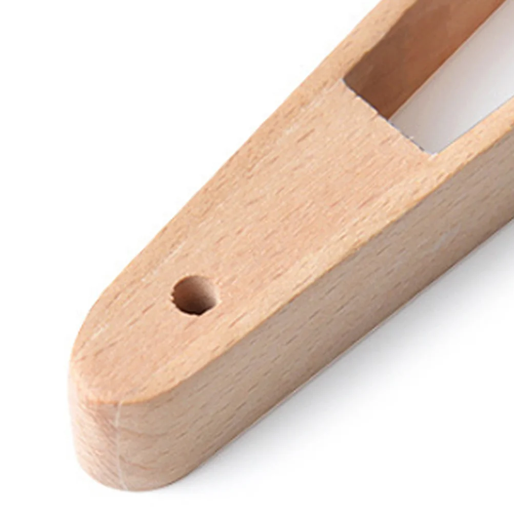 

1Pcs Beech Toaster Kitchen Tongs Long Handle Heat Resistant Cooking Tools for Toast Bread Barbecue Grilling Baking