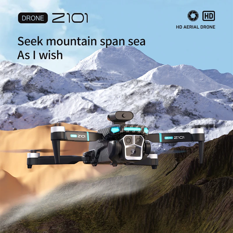 Z101 스마트 RC 드론, 4k 비디오 ESC 브러시리스 드론, 360 도 롤링, 미니 셀카 드론, 야외 에어 호버, 4 방향 장애물 회피