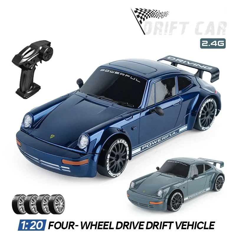 

KF27 1:20 RC Drift Car 2.4G 4WD Автомобиль с дистанционным управлением и легким высокоскоростным гоночным транспортным средствам Детская конкурентоспособная игрушка для мальчиков Подарки на день рождения