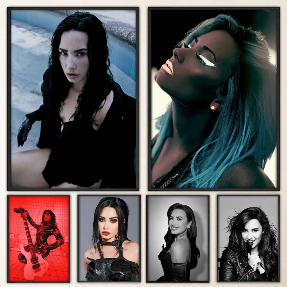 D-Demi Singer Lovato Poster Fantasia Adesivo de Parede para Sala de estar bar retro pintura decorativa sala