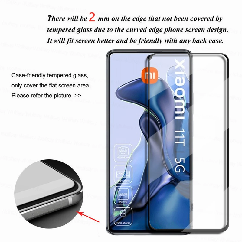 4IN1 For Xiaomi 11T Glass Screen Protector Xiaomi 10T 11T 12T Pro 10T Lite Tempered Glass Protective Phone Film Xiaomi 11T Pro