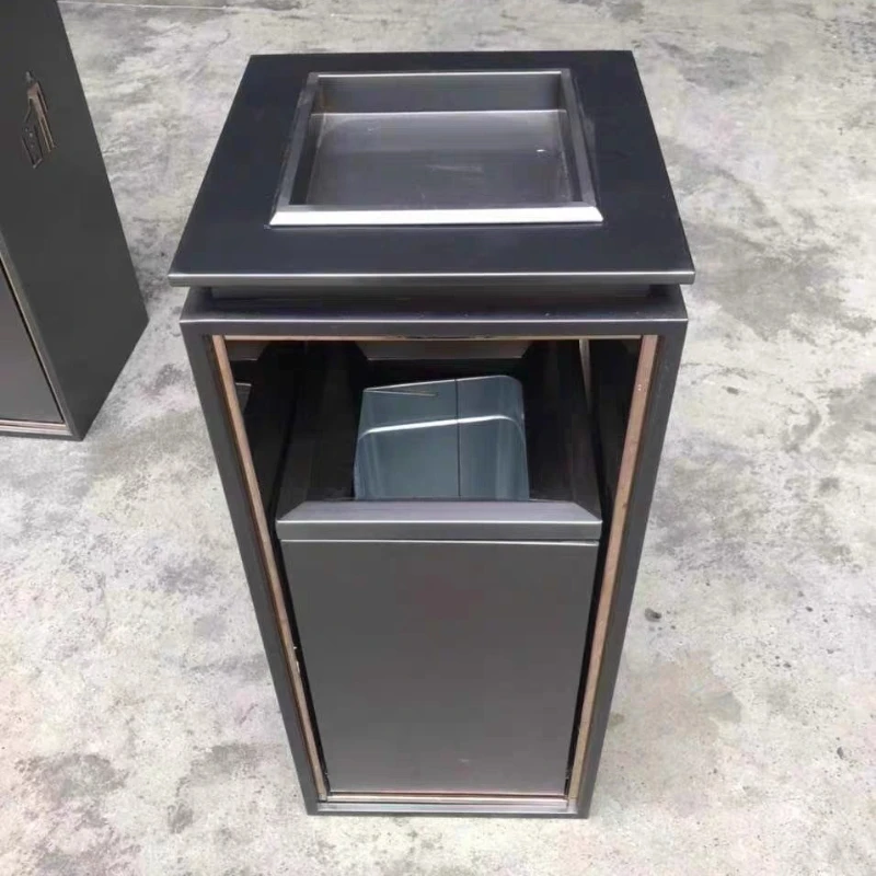 Stainless Steel Ashtray Waste Bin 72x29x29cm Large Capacity Trash Can for Hotel Lobby Office Commercial Public Area Elevator