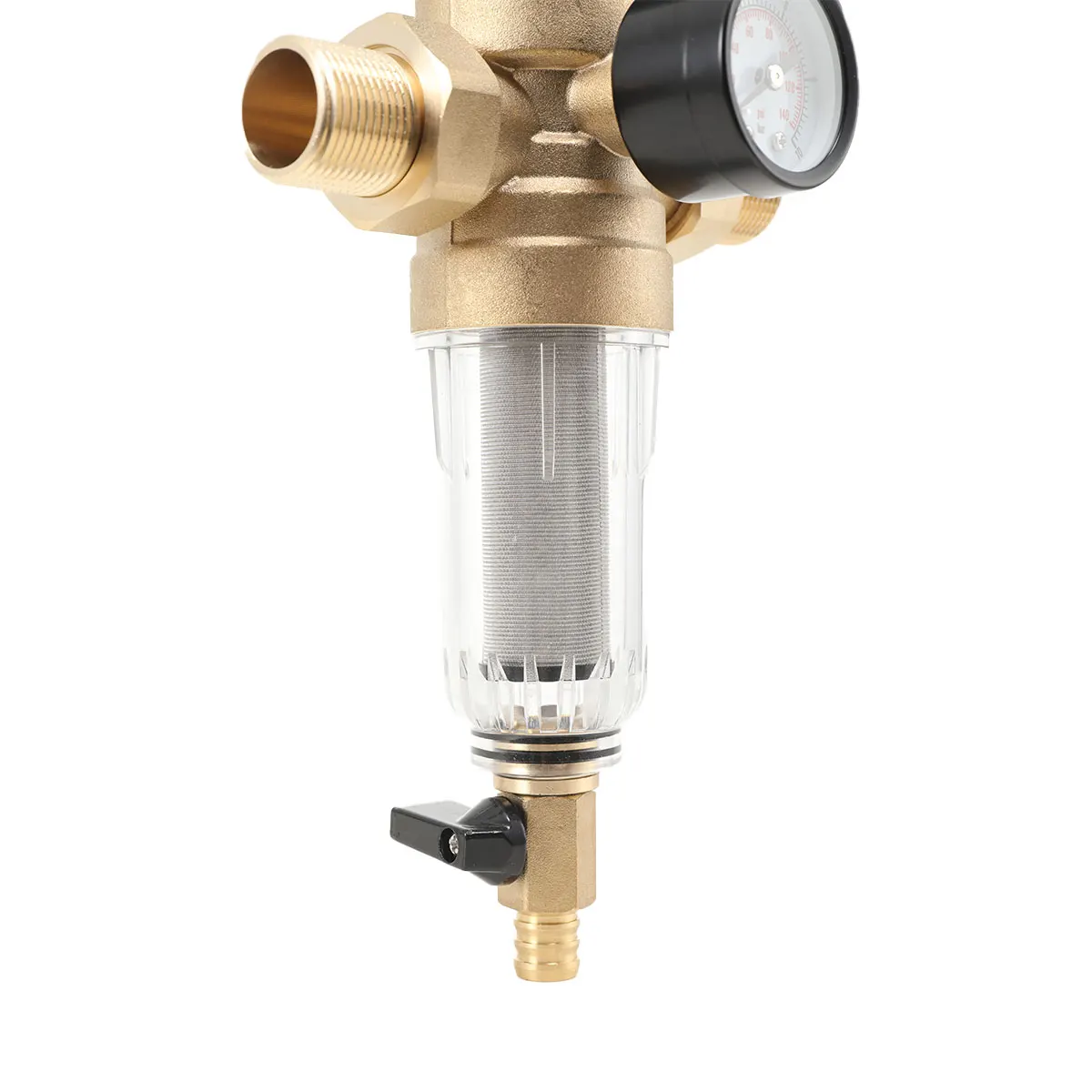 1 Stück Wasserdruckregler mit Rückspülfilter und Manometer DN20 Gartenbewässerungszubehör – Detail 14