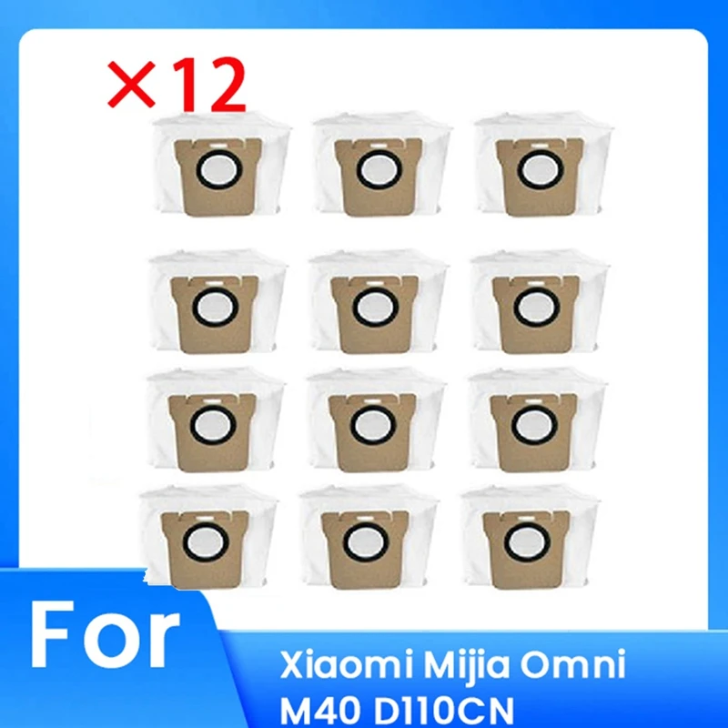 12 Pcs Dust Bags For Xiaomi Mijia Omni M40 D110CN Sweeper Accessories Built To Last And Work Well