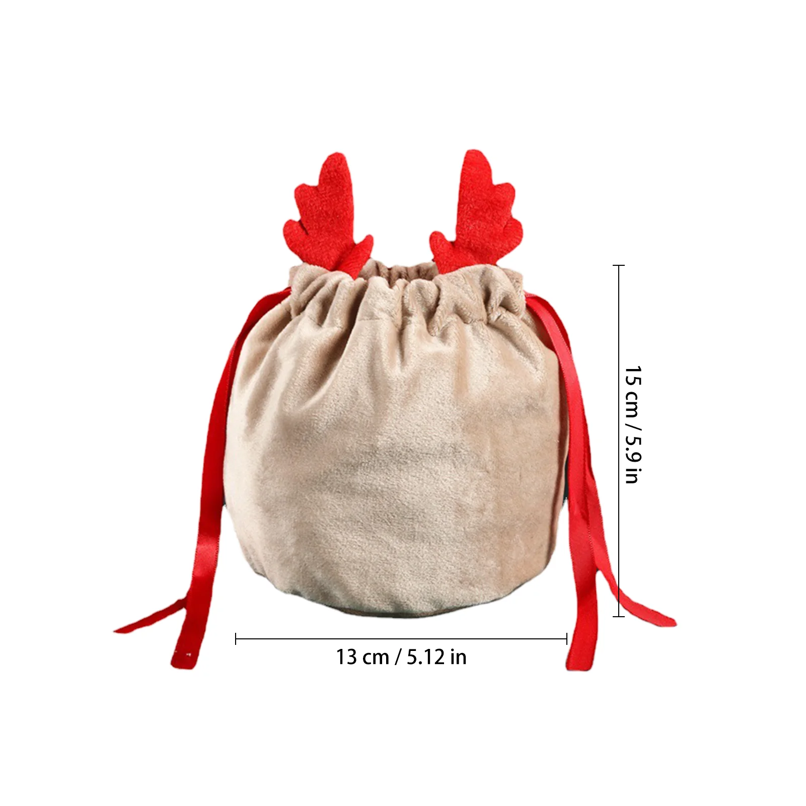 5/10 Velvet Santa Claus Children\'s New Year Gift Party Gift Bag Drawstring Gift Bag Christmas Reindeer Candy Gift Bag