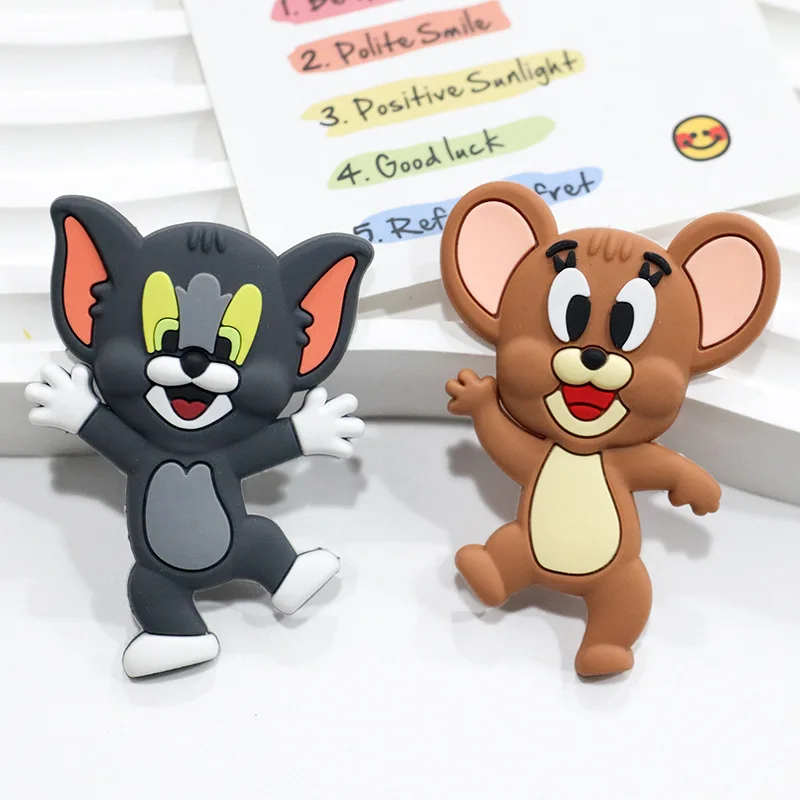 MINISO Dynamic Tom and Jerry set Food Theme for Cute Cartoon Shoe Charms Decoration Accessories for Classic Clog X-mas Gifts image 5