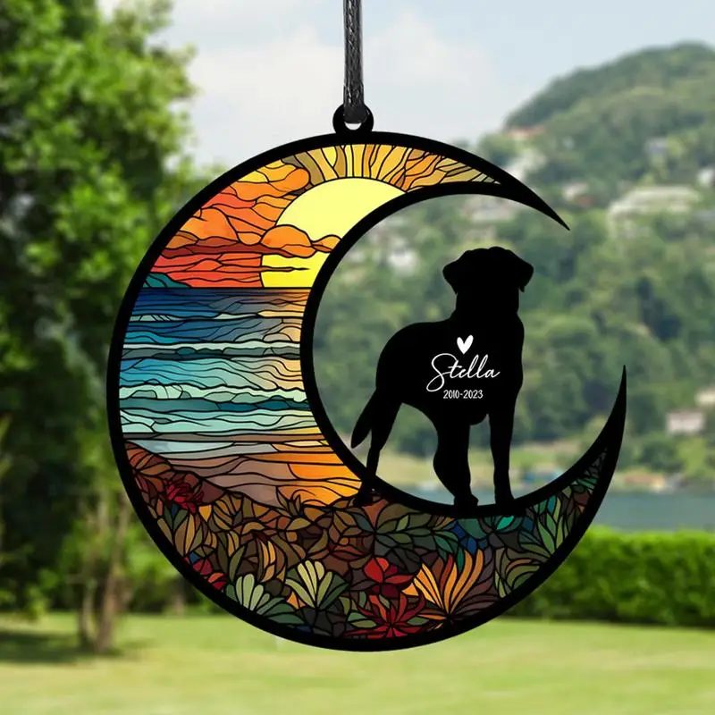 Dog Remembrance Ornaments Pet Memorial Acrylic Dog Christmas Ornaments Pet Supplies Dog Sympathy Ornaments Dog Memorial Pendants