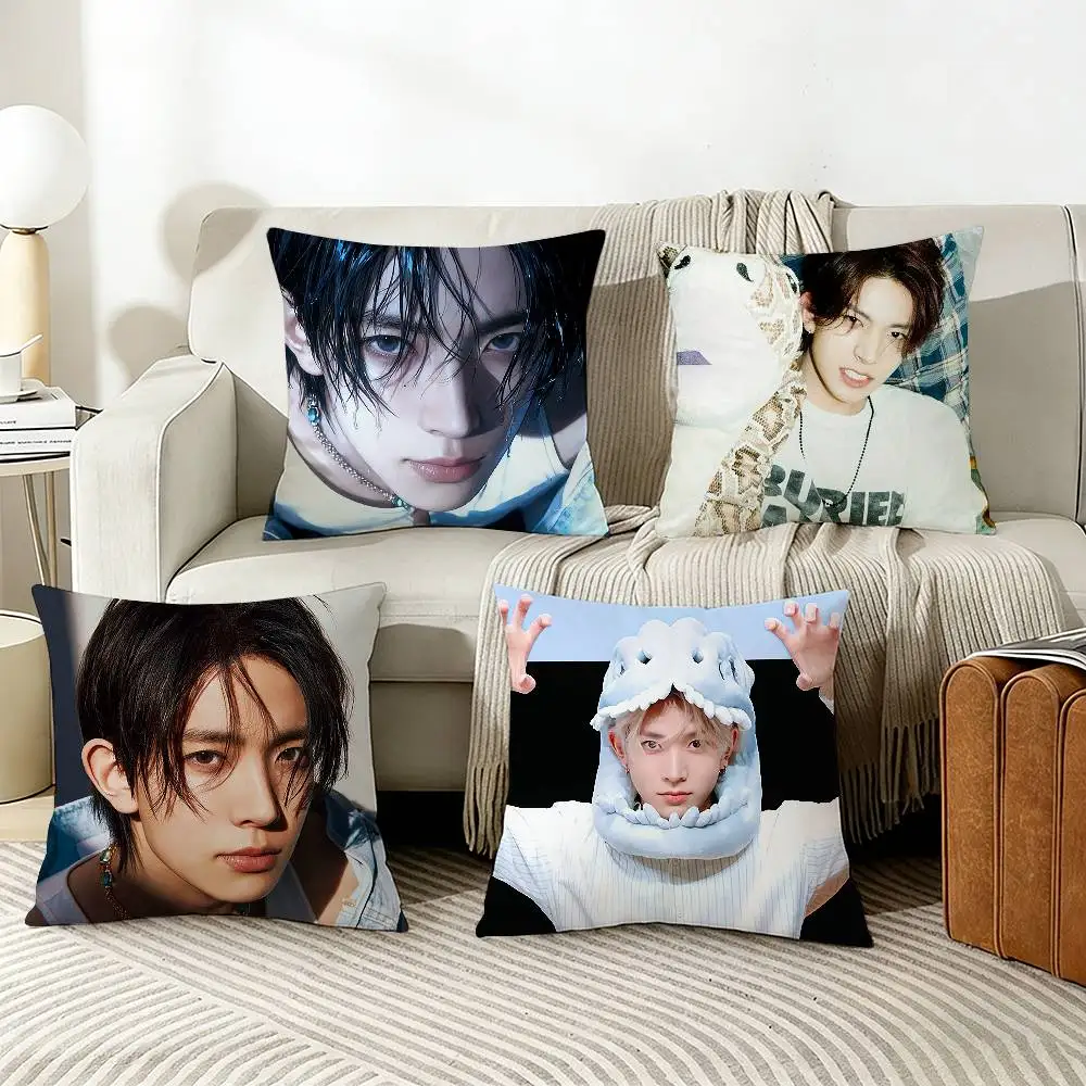 

H-HeeseungS L-Lee Vocal King Various Sizes Square Pillow Case For Car Home Bedchamber Decor
