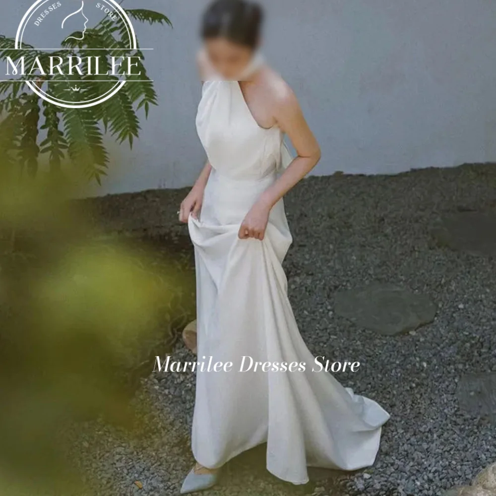 MABCH LEE-Robe de Mariée Élégante à Dos auxpour Femme, Tenue à Col Licou, Patients, 2024