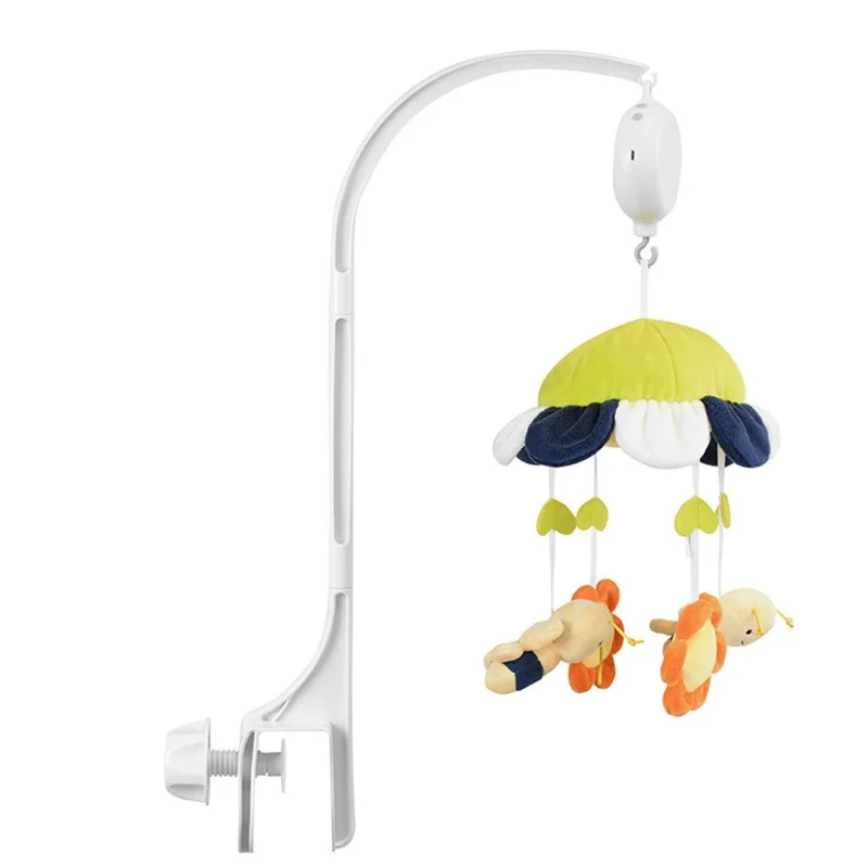 Support de hochets de jouet cloche de lit de bébé, bricolage, décoration de berceau de bébé, support de bras suspendu (Style G) blanc