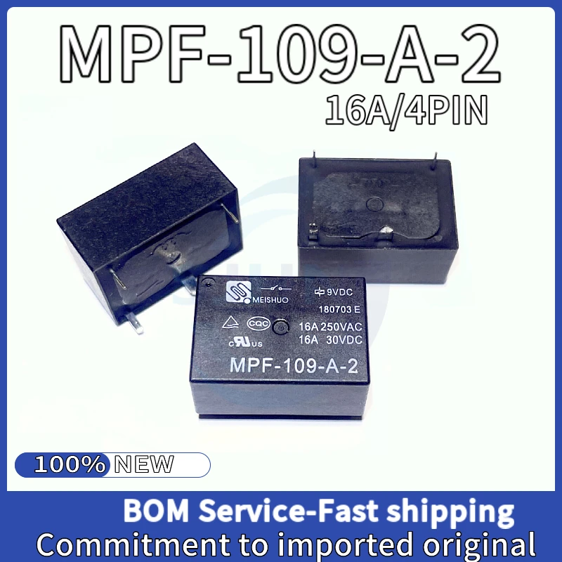 1pieces New original MPF-109-A-2 4-pin 16A 9VDC 250VAC Relay（5+ pieces, extra 30% off）