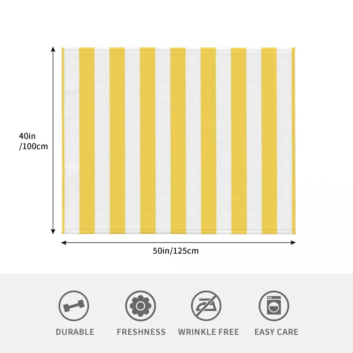 الأصفر والأبيض خطوط عمودية رمي بطانية البطانيات للأرائك خمر أريكة سرير الفانيلا النسيج البطانيات
