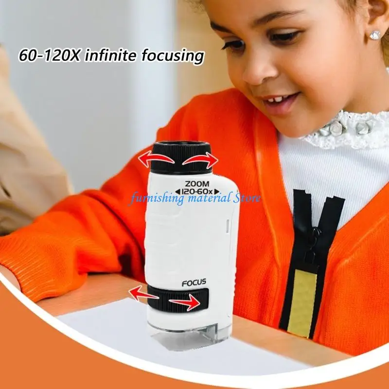 Y5GD Easy to Use 60-120X Scientific Microscope with High Clarities Lens for Beginners