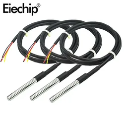 1PCS Waterproof DS18B20 thread temperature probe temperature sensor Stainless steel package 1m 2m 3m 18B20 wire arduino