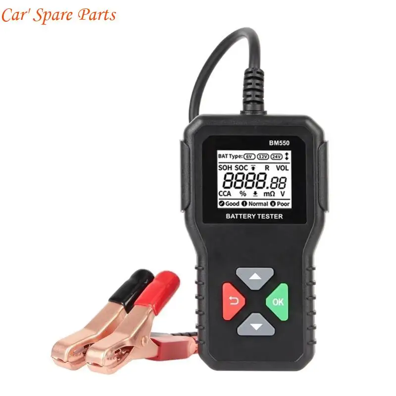

Y4UA 6V 12V 24V BM550 Battery Tester 100-2000CCA Charging Cranking Test Tool