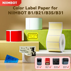 NiiMbot B1/B21/B3S/B31 Impressora Etiqueta autoadesiva Papel colorido anti-óleo etiqueta resistente a rasgos Etiquetas removíveis resistentes a arranhões