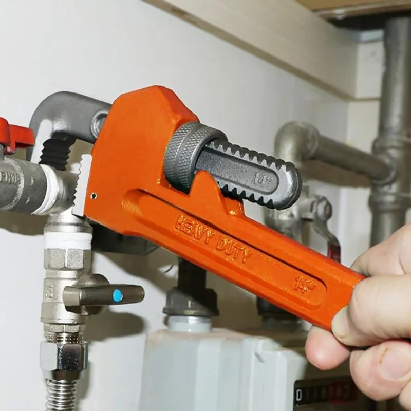 Imagem -02 - Universal Plumbing Tap Alicate Clamp Spanner Chave de Tubulação Ajustável Chave de Tubo Resistente Ferramentas Canalizador