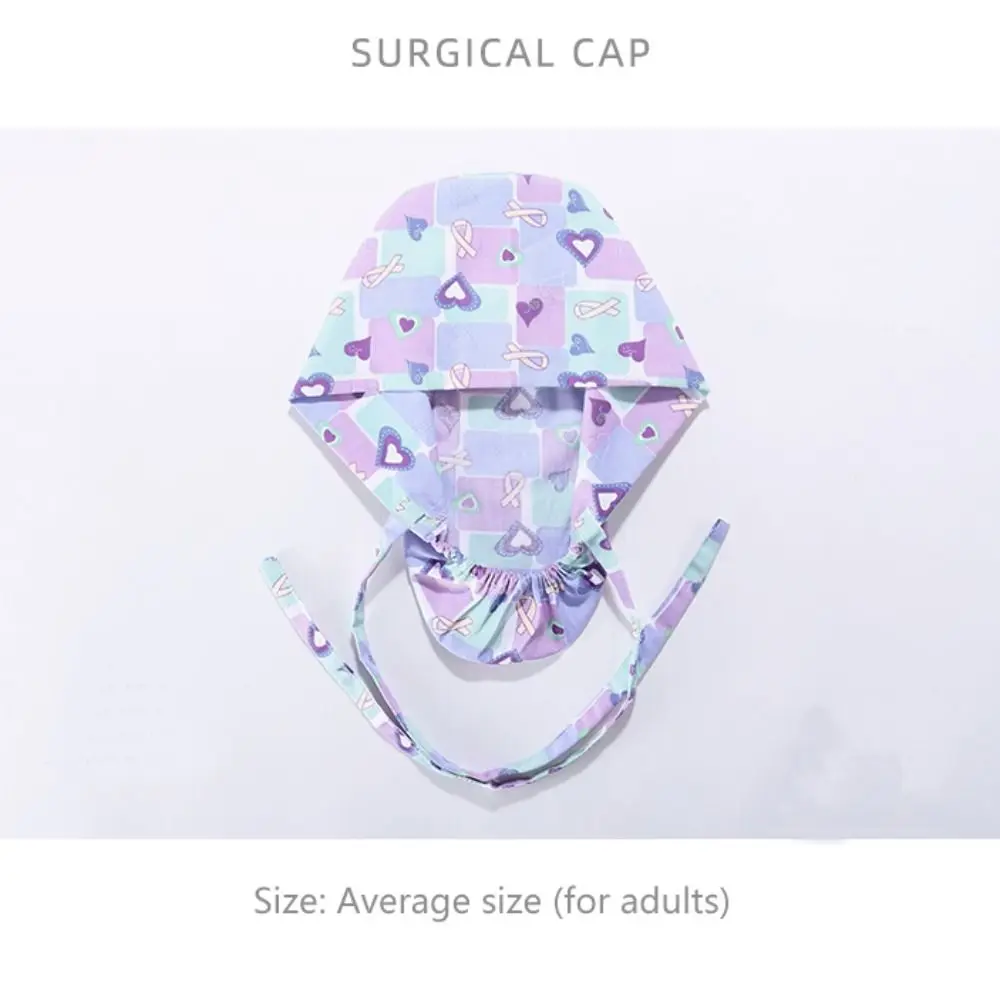 Adjustable Surgical Scrub Caps With Buttons Bouffant Nursing Hats Ponytail Holder Long Hair Doctor Nurse Caps Women & Men view 6