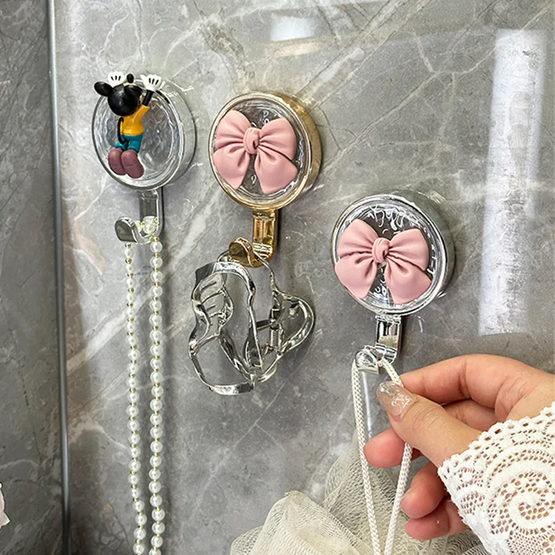 Hook 4 Pcs Wall Coat Rack Keychain Kitchen Wall Bathroom Accessories Door Hanging Clothes Paste Hook Home Decor Rotate Hanger