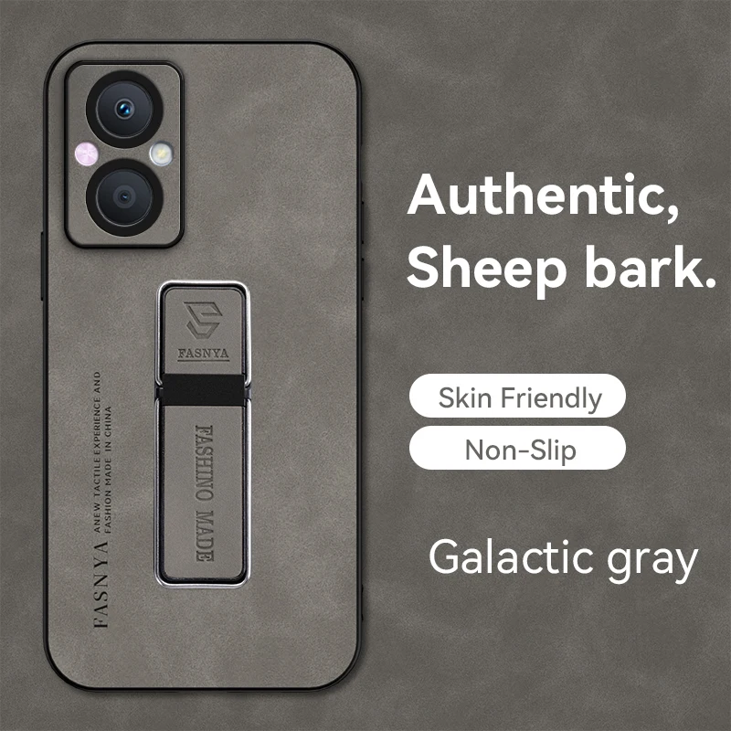 Luxury Imitation Leather Case for OPPO F21 Pro Protective Cases with Bracket Soft Back Cover for OPPO F21S Pro 4G 5G Phone Case