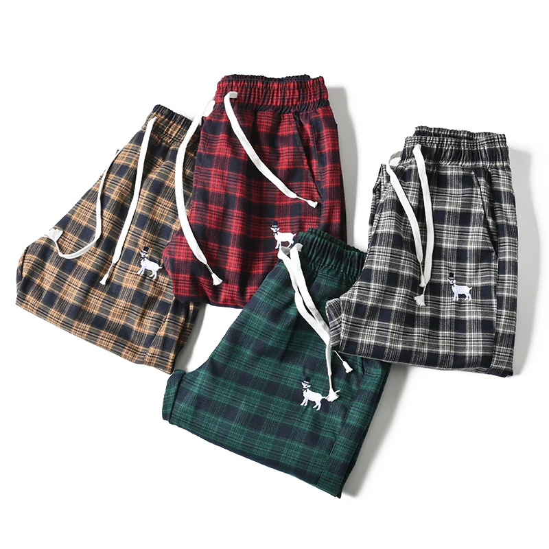 

Ретро клетчатые повседневные брюки весна-лето тонкий прямой крой Harlan спортивные мужские брюки молодежные длинные брюки Vitali Sle