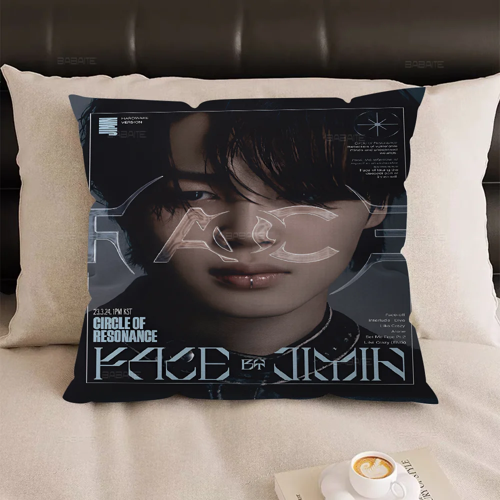 South-Korean Boy J-jimins Pillow Anime Pillow Sofa Bed Head Pillow Cover Cushion Cover 45x45 Cm Fashion