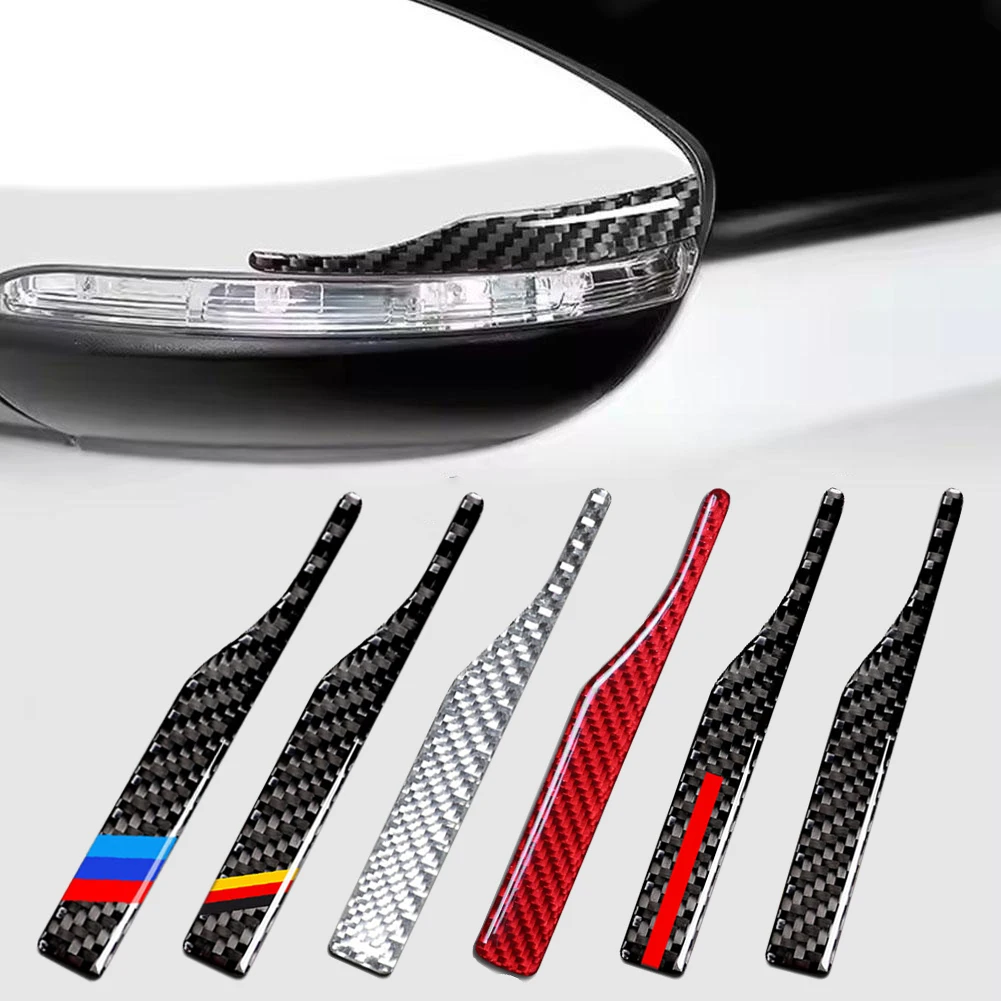 2026 Universal 2Pcs Rearview Mirror Anti-collision Strip Anti-scratch Strip Car Sticker Decoration Reflective Strip Auto Parts