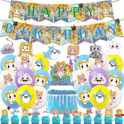 The Game Lankyboxs Theme Birthday Party Lankyboxs Banner Danboard Balloon Cake Toppers Kids Supplies Banner For Baby Shower ﻿