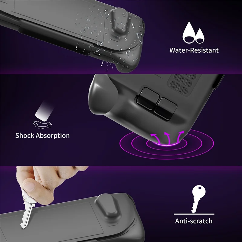 สําหรับเคสป้องกัน Steam Deck พร้อมขายึดแบบคลุมทั้งหมดที่ถอดออกได้เพื่อประสบการณ์การเล่นเกมที่เพิ่มขึ้น-T88C