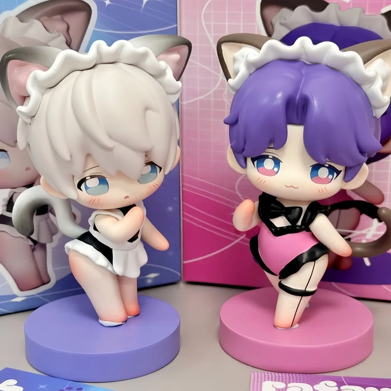 Amour et espace profond officiel Li Shen Qi & Yu Shen Xing Q-Version serviette femme de chambre série Figure Anime modèle à collectionner décor de bureau