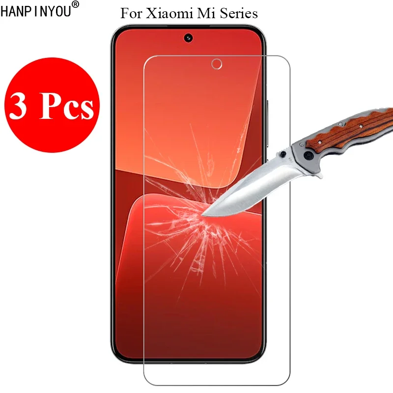 3 Pcs/Lot 9H 2.5D Tempered Glass Screen Protector For Xiaomi Mi 14 13 13T 12 12T 11 Lite 5G NE 11i 11X 11T Pro Protective Film