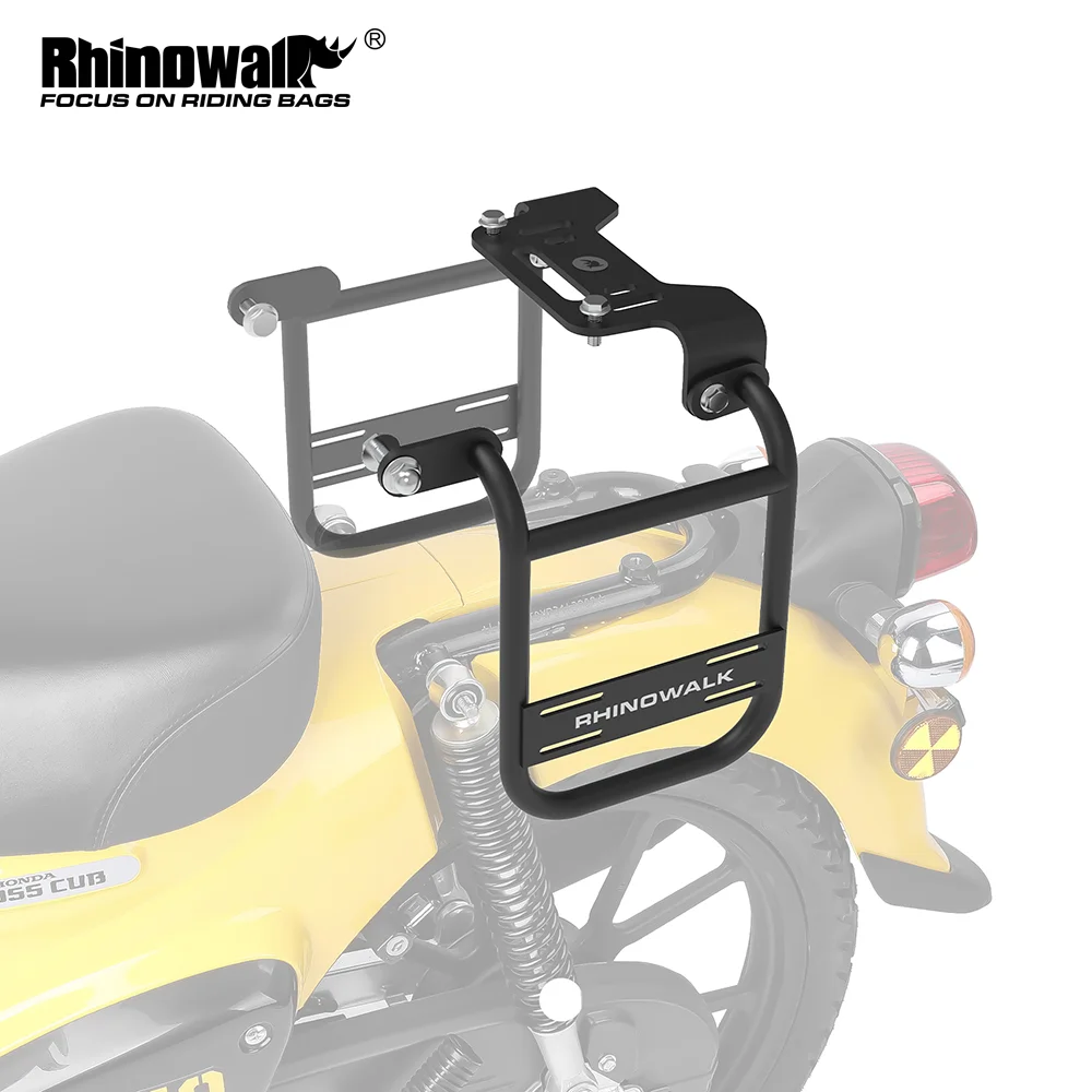 Rhinowalk Motorcycle Side Pannier Rack Frame Box Case Saddlebag Bracket Rear Rack For HONDA CROSS CUB 110 Abrasion Resistant