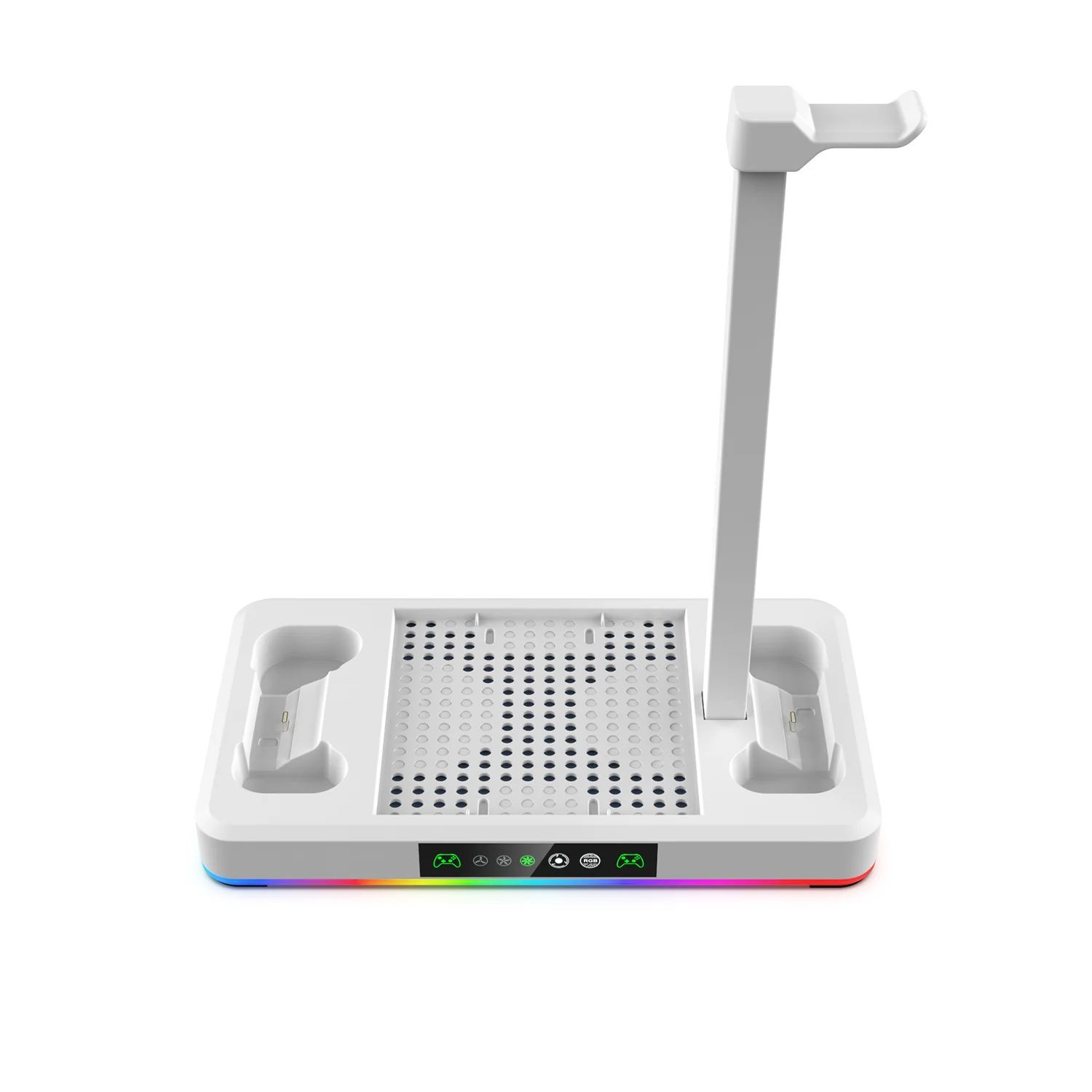 1PC Cooling Fan Base For Xbox Series X/S Host Multifunctional Charging RGB Headphone Hook