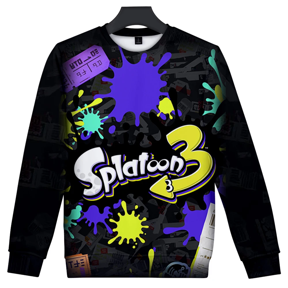 

Splatoon 3 Merch CREWNECK autumn winter Men/Women casual Round sweatshirt Splatoon3 New Game Hoodies