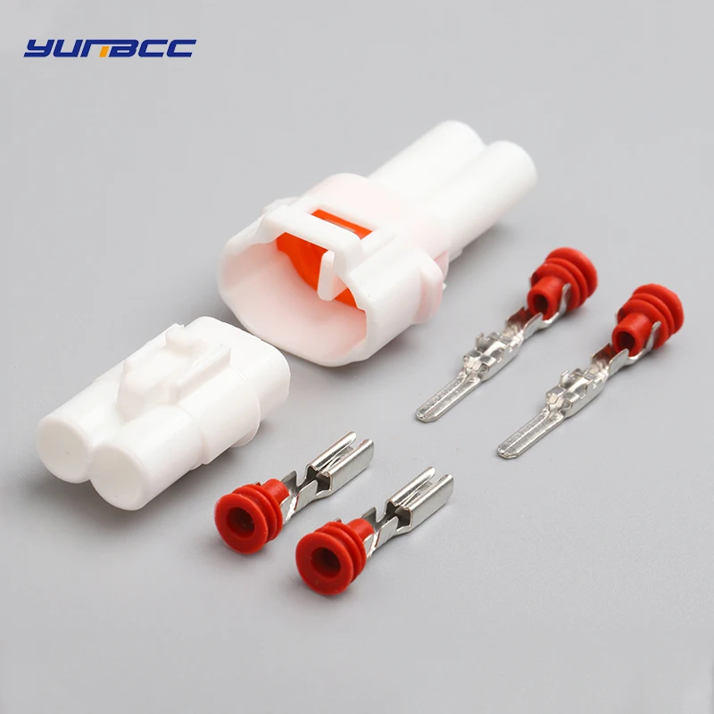 MT090 2 Pin Way Male Female White Auto Connector Waterproof Automotive Plug Motorcycle 6180-2181 6187-2171