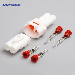 MT090 2 Pin Way Male Female White Auto Connector Waterproof Automotive Plug Motorcycle 6180-2181 6187-2171
