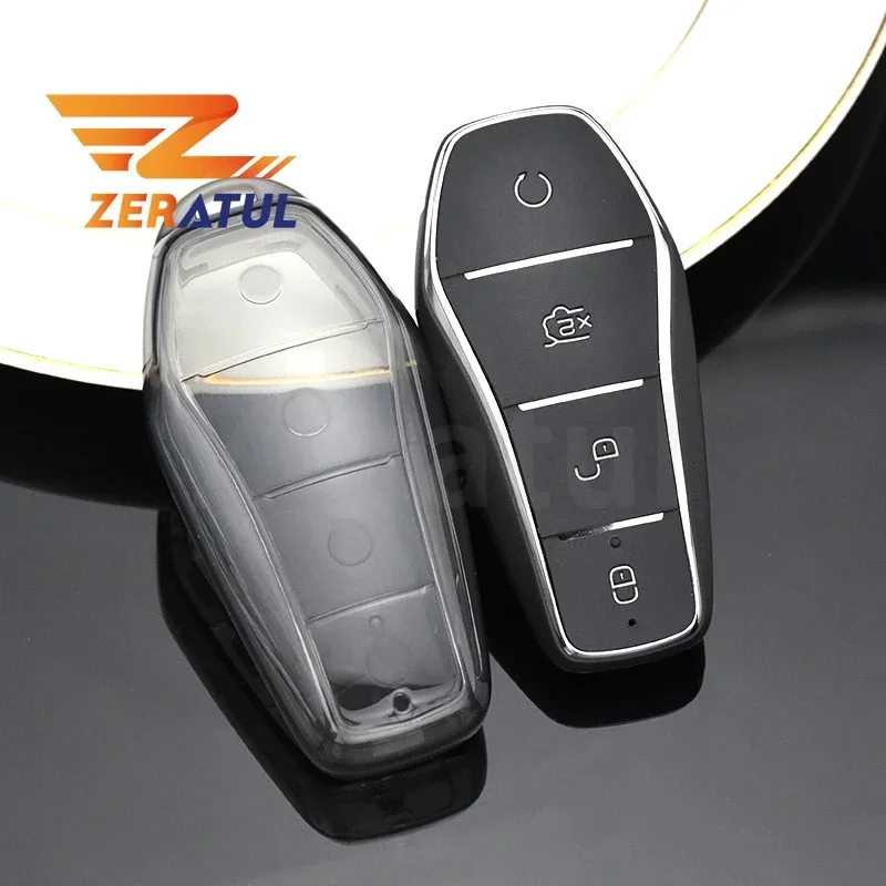 

Мягкий чехол для автомобильного ключа из ТПУ для BYD Song Qin Han EV Tang DM 2018-2022, аксессуары для интерьера автомобиля