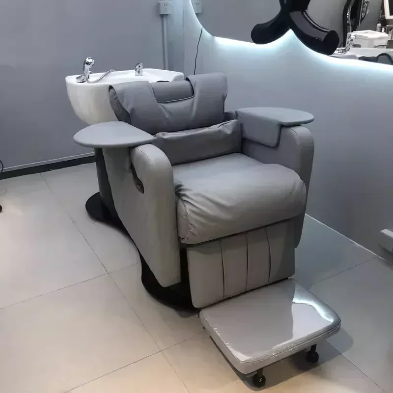 

Smart Electric Barber Shop Shampoo Chair Hair High-End Ceramic Basin Lying Half Flushing Bed