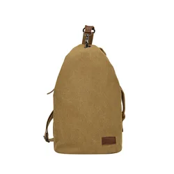 Mochila de lona crossbody de grande capacidade, bolsa unissex, viagem ao ar livre, tendência estilo safari, todos os jogos, nova tendência, 2023