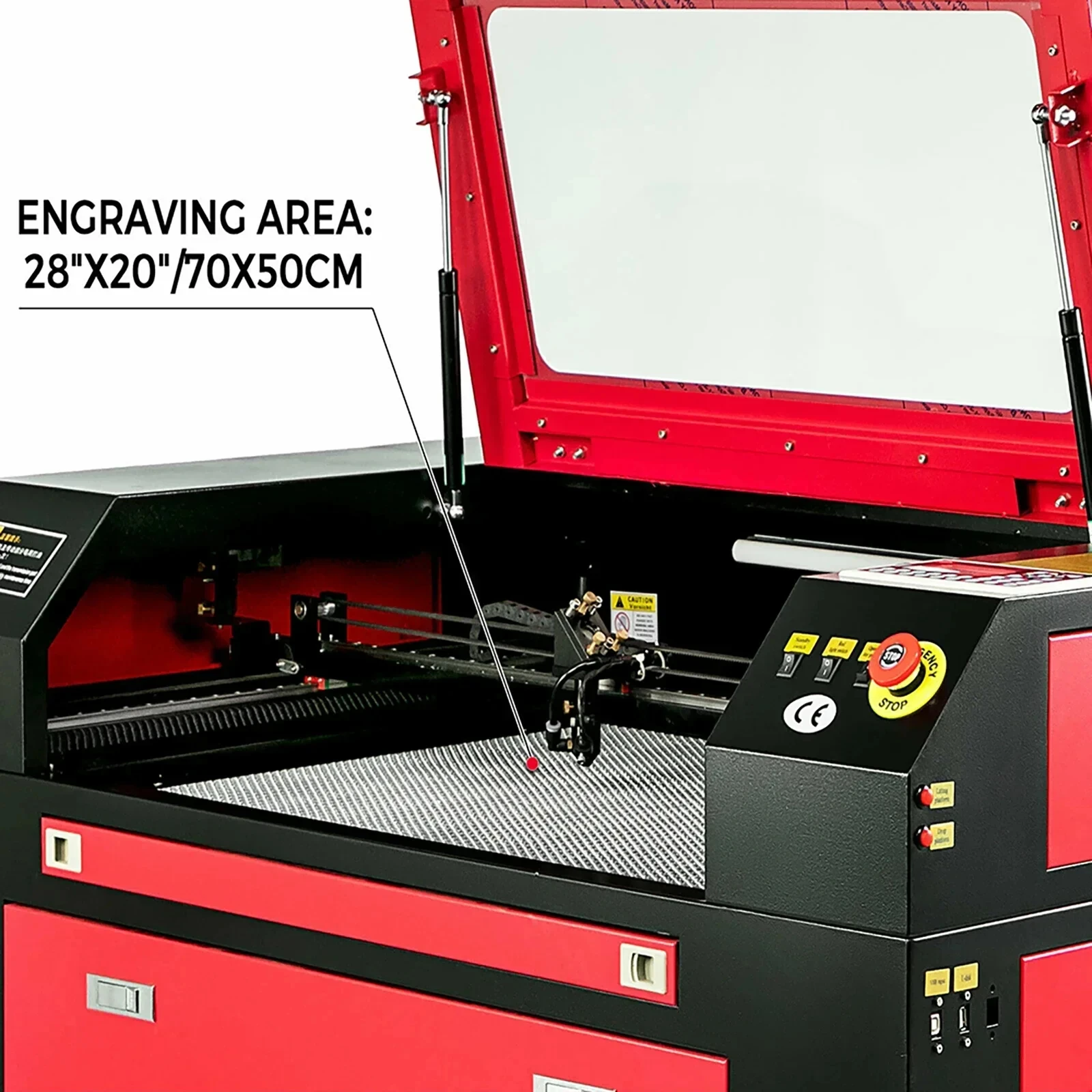 VEVOR-grabador láser de 80W, máquina de grabado láser de 700x500mm, placa Ruida, compatible con cortador y grabador láser Lightburn de 80W