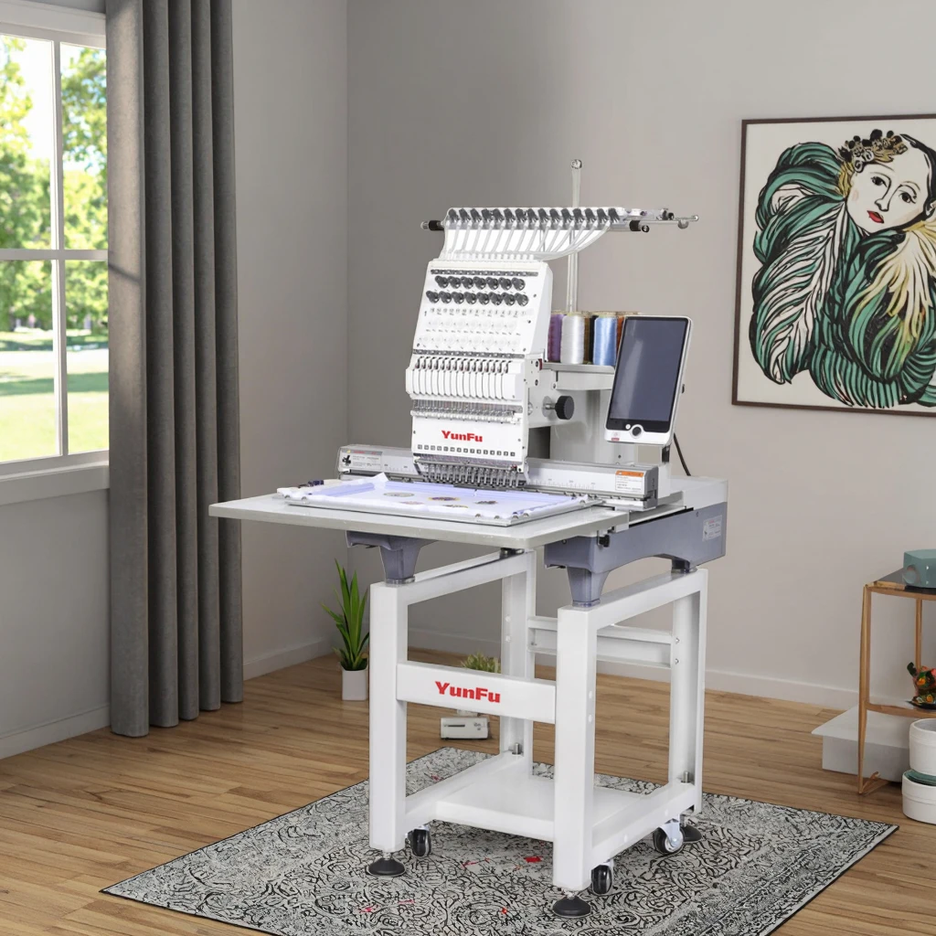 Hot Automatic Single Head 12 15 Needles Embroidery Machine Industrial Custom Computerized Embroidery Machine