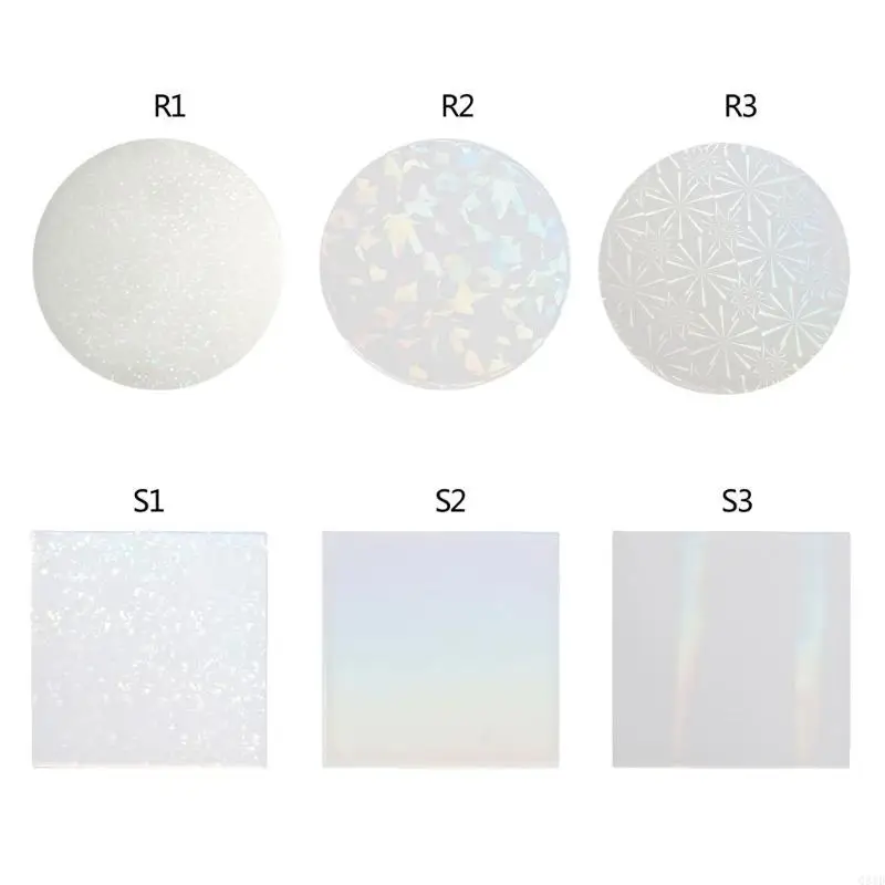 Holographic Inlay Resin Mold with Rainbow-Light Effects Holographic Silicone Insert Sheet for DIY Home Table Decorations