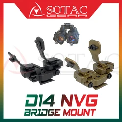 D14 Bridge Night Vision Helmet Mount Dual PVS-14 NVG Mount For single and dual PVS-14 configurations 6061-T6 aluminum